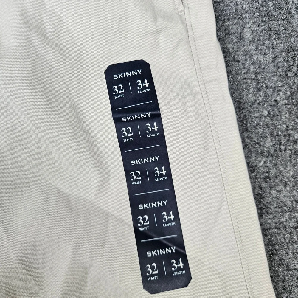 J.Crew Flex Skinny Chino Pants Mens 32x34 Stone Beige AN792 New